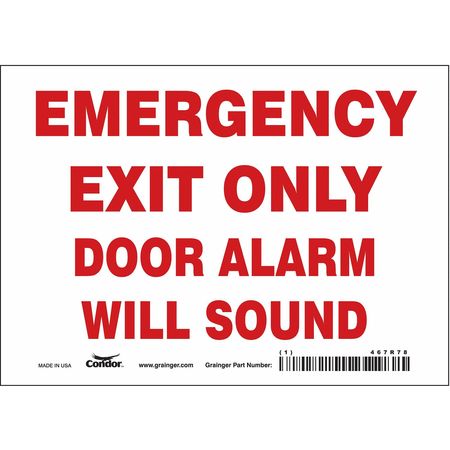 Sign,emergency Exit,5x7 (7 Units In Ea)