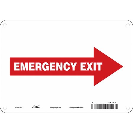 Sign,emergency Exit,7x10 (3 Units In Ea)