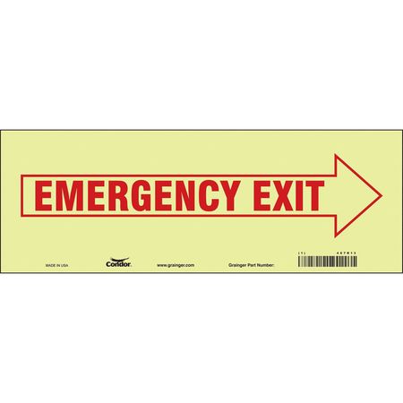 Sign,emergency Exit,5x14 (2 Units In Ea)