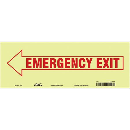 Sign,emergency Exit,5x14 (2 Units In Ea)