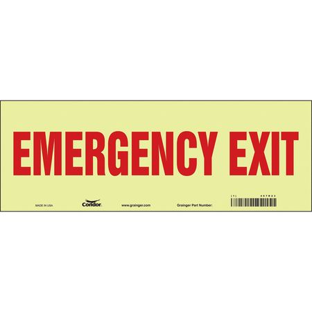 Sign,emergency Exit,5x14 (2 Units In Ea)