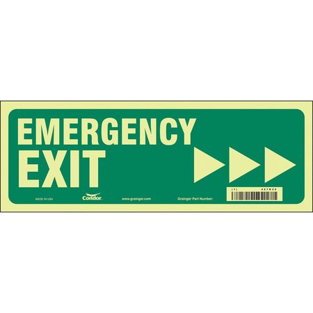 Sign,emergency Exit,5x14 (2 Units In Ea)