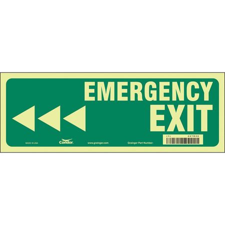 Sign,emergency Exit,5x14 (2 Units In Ea)