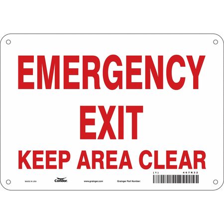 Sign,keep Area Clear,7x10 (3 Units In Ea