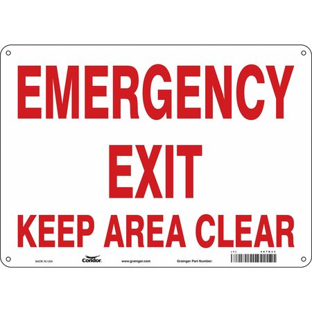 Sign,keep Area Clear,10x14 (1 Units In E