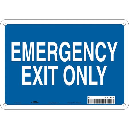 Sign,emergency Exit Only,7x10 (3 Units I