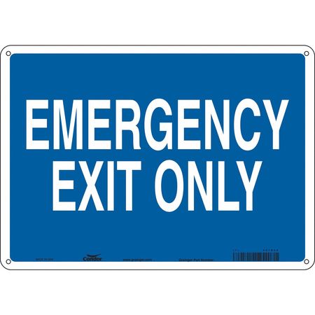 Sign,emergency Exit Only,10x14 (2 Units