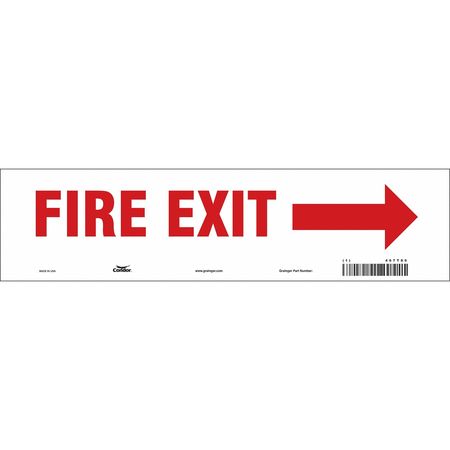 Sign,fire Exit,3.5x14 (7 Units In Ea)