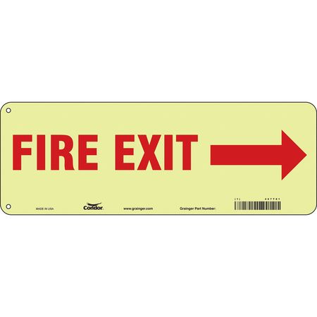 Sign,fire Exit,5x14 (2 Units In Ea)