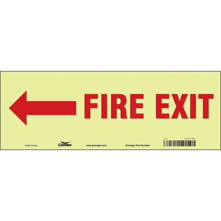 Sign,fire Exit,5x14 (2 Units In Ea)