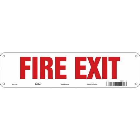 Sign,fire Exit,3.5x14 (4 Units In Ea)