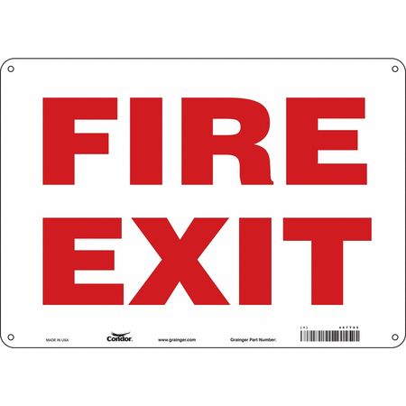 Sign,fire Exit,10x14 (2 Units In Ea)