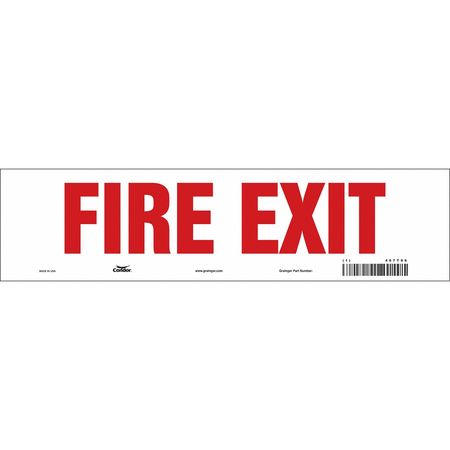 Sign,fire Exit,3.5x14 (7 Units In Ea)