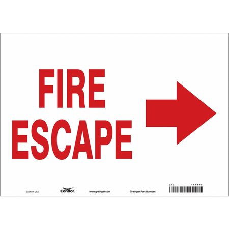 Sign,fire Escape,10x14 (4 Units In Ea)