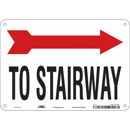 Sign,to Stairway,7x10 (3 Units In Ea)