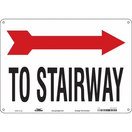 Sign,to Stairway,10x14 (2 Units In Ea)