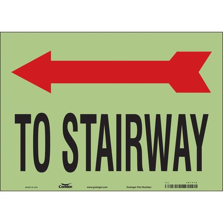 Sign,to Stairway,10x14 (1 Units In Ea)