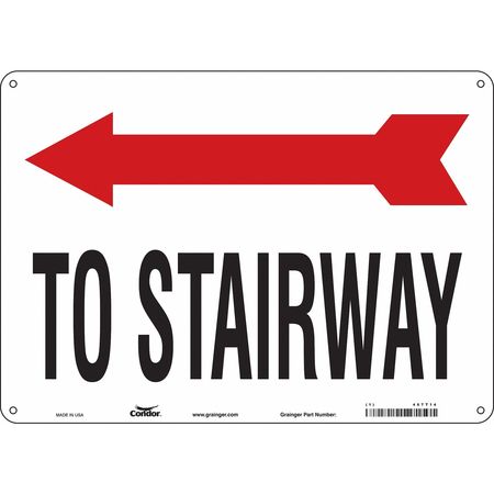 Sign,to Stairway,10x14 (2 Units In Ea)