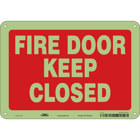 Sign,fire Keep Closedd,7x10 (2 Units In