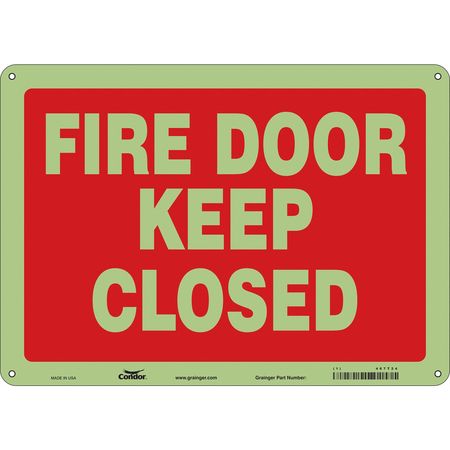 Sign,fire Keep Closedd,10x14 (1 Units In