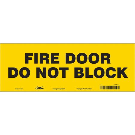 Sign,fire Door,5x14 (5 Units In Ea)