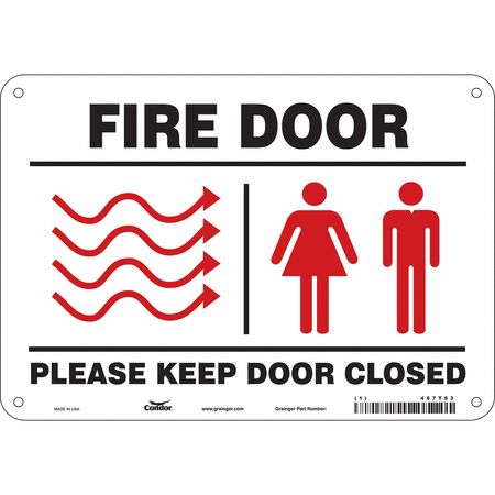 Sign,fire Door,7x10 (3 Units In Ea)