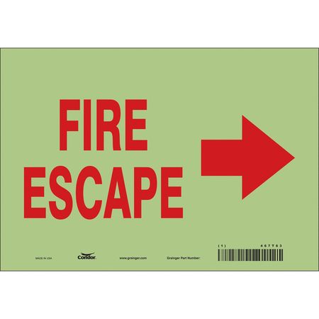 Sign,fire Escape,7x10 (2 Units In Ea)