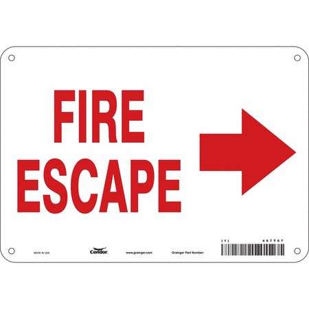 Sign,fire Escape,7x10 (3 Units In Ea)