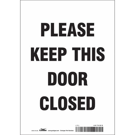 Sign,please Keep This Door Closed,10x7 (