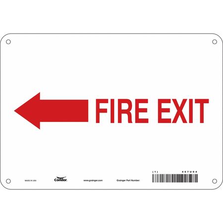 Sign,fire Exit,7x10 (3 Units In Ea)