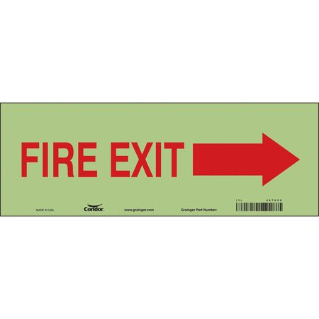 Sign,fire Exit,5x14 (2 Units In Ea)