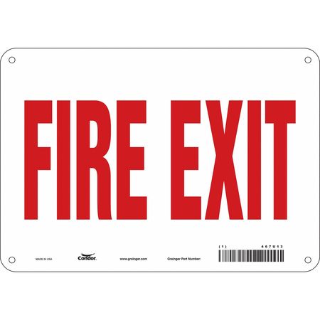 Sign,fire Exit,7x10 (3 Units In Ea)