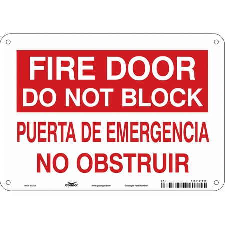 Sign,puerta De Emergencia,7x10 (3 Units