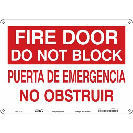 Sign,puerta De Emergencia,10x14 (2 Units