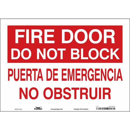 Sign,puerta De Emergencia,10x14 (4 Units