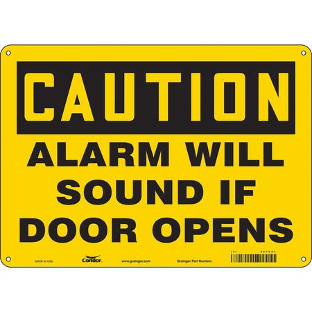 Sign,alarm Will Sound,10x14 (2 Units In