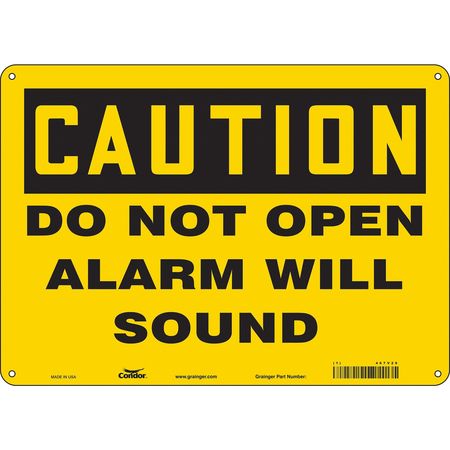 Sign,caution Alarm Will Sound,10x14 (2 U