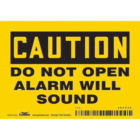 Sign,caution Alarm Will Sound,3.5x5 (8 U