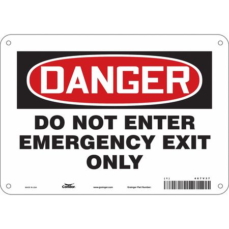 Sign,danger Do Not Enter,7x10 (3 Units I