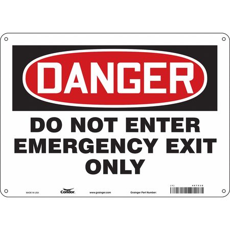 Sign,danger Do Not Enter,10x14 (2 Units