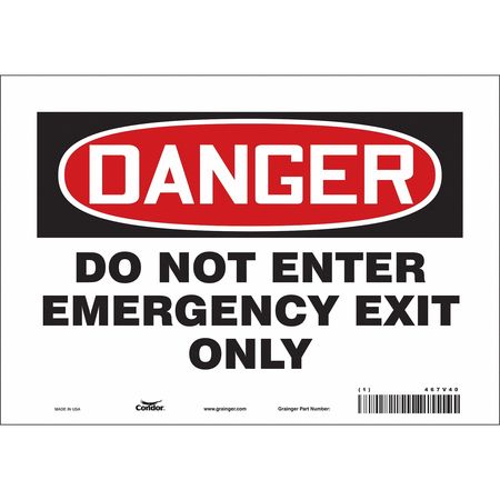 Sign,danger Do Not Enter,7x10 (5 Units I