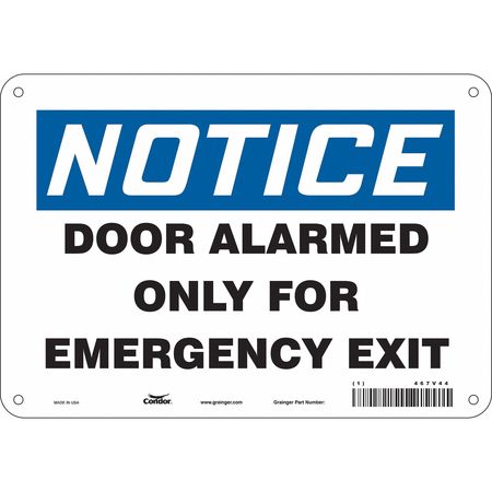 Sign,notice Door Alarmed,7x10 (3 Units I