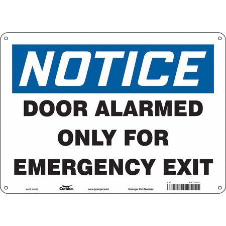 Sign,notice Door Alarmed,10x14 (2 Units