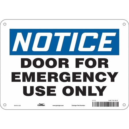 Sign,door Emergency Use Only,7x10 (3 Uni