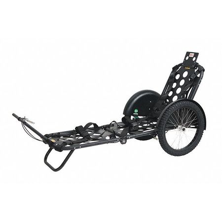 Stretcher With Brake,28" L,20" H,black (