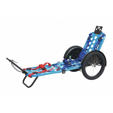 Stretcher With Brake,28" L,20" H,blue (1