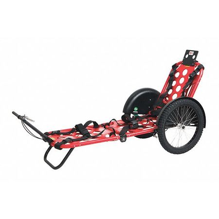 Stretcher With Brake,28" L,20" H,red (1