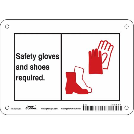 Safety Sign,7" Wx5" H,0.055" Thickness (