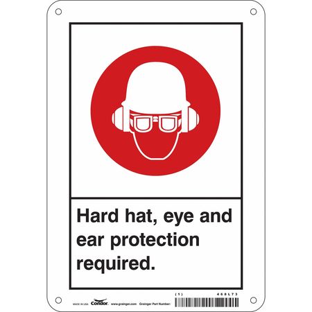 Safety Sign,7" Wx10" H,0.055" Thickness