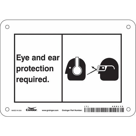 Safety Sign,7" Wx5" H,0.055" Thickness (